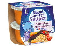 Aubergines, tomates, pâtes - recette pour bébé dès 8 mois