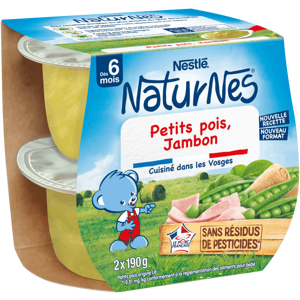 Naturnes® Classiques Petits pois Jambon 6M Naturnes® Classiques Petits pois Jambon 6M
