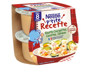 Risotto courgettes carottes jambon - recette pour bébé dès 8 mois Risotto courgettes carottes jambon - recette pour bébé dès 8 mois