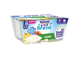 P'tit Brassé Pomme Sans Sucres Ajoutés* (4x90g) P'tit Brassé Pomme Sans Sucres Ajoutés* (4x90g)
