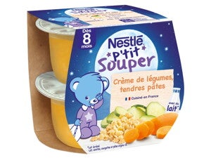 Crème de légumes, tendres pâtes - recette pour bébé dès 8 mois Crème de légumes, tendres pâtes - recette pour bébé dès 8 mois