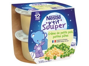 Crèmes de petits pois, petites pâtes - recettes pour bébés dès 12 mois Crèmes de petits pois, petites pâtes - recettes pour bébés dès 12 mois