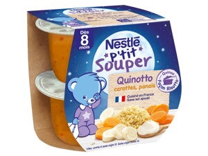 NESTLÉ P'tit Souper Quinotto carottes, panais (2x200g) NESTLÉ P'tit Souper Quinotto carottes, panais (2x200g)
