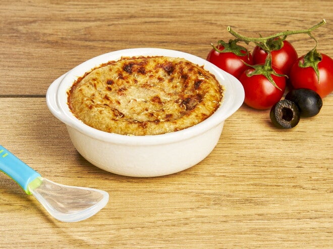 Recette gratin à la tomate aux olives pour bébé