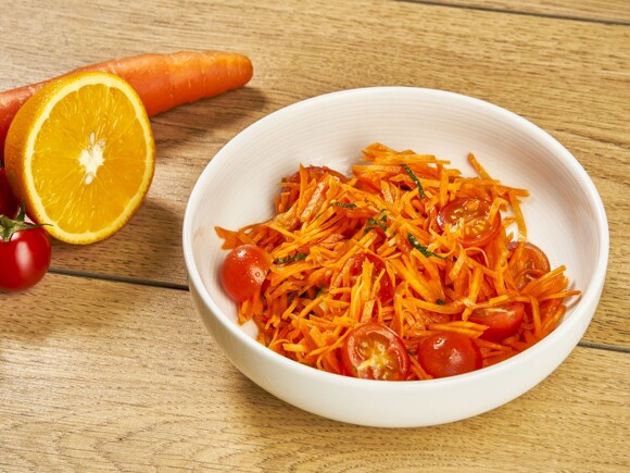 Recette carottes rappées à l'orange