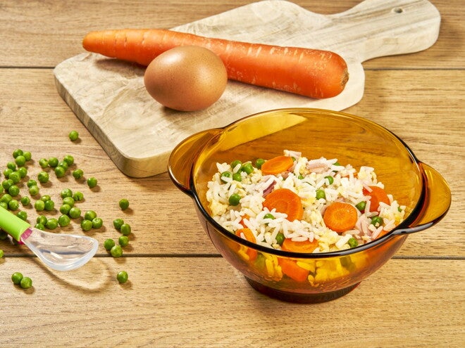 Recette riz cantonais pour bébé Recette riz cantonais pour bébé