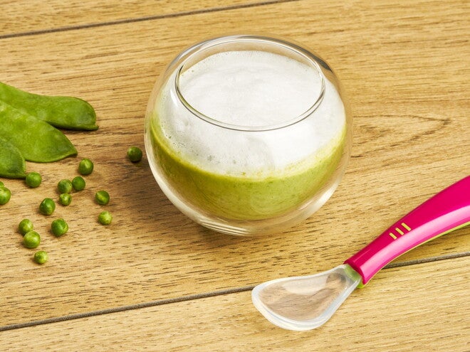 Recette purée de petit pois camomille pour bébé