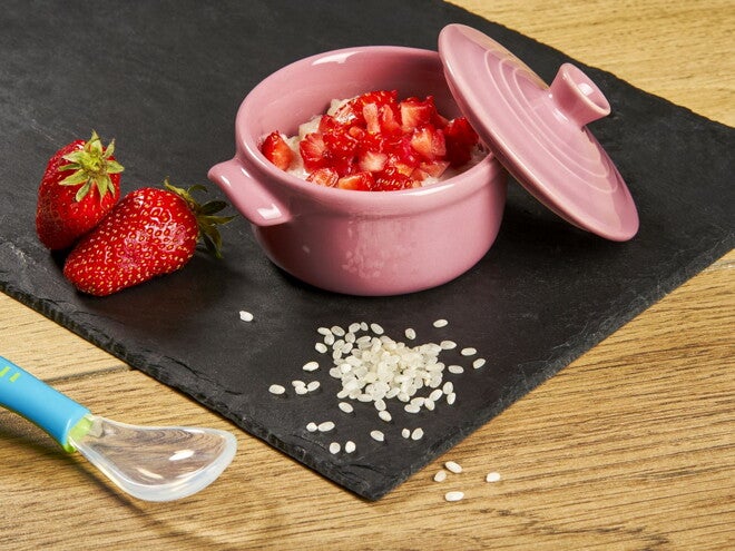 Recette riz au lait à la fraise pour bébé Recette riz au lait à la fraise pour bébé
