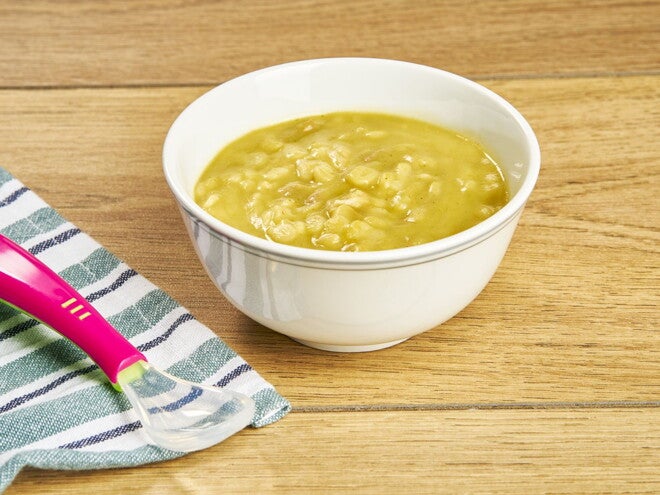 Recette trio de courgettes pâtes et jambon pour bébé