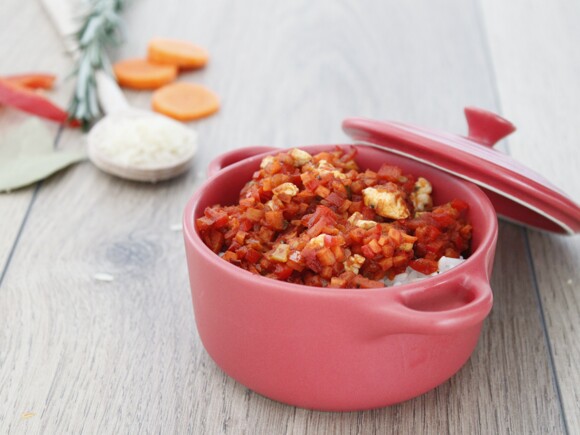La recette du poulet basquaise pour bébé La recette du poulet basquaise pour bébé