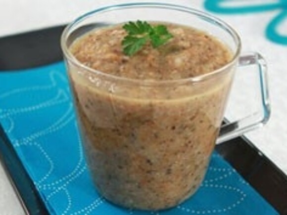 Recette risotto de saumon à la crème de champignons et persil pour bébé Recette risotto de saumon à la crème de champignons et persil pour bébé