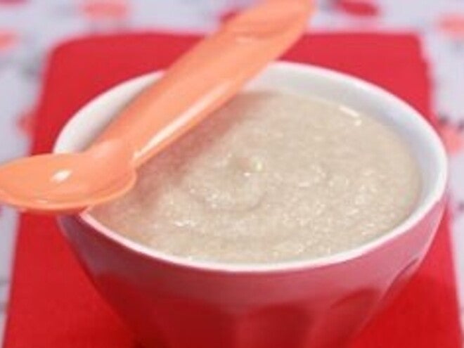 Recette Semoule Au Lait Pommes Framboises Bebe Nestle Bebe
