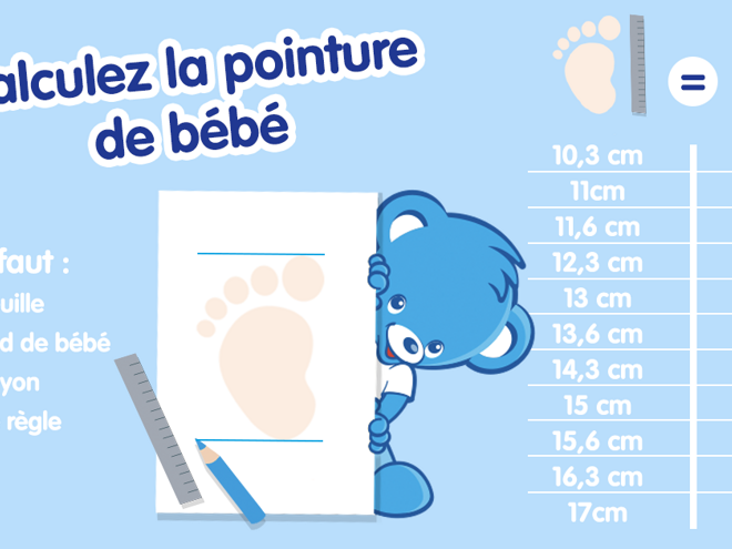 Comment connaître la pointure de bébé ?