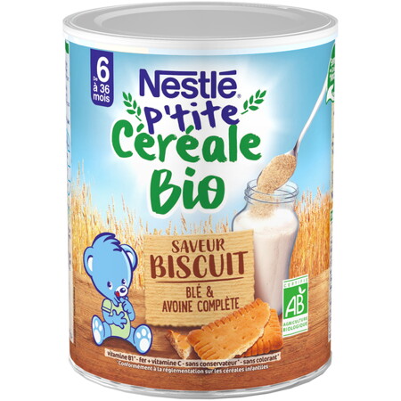 NESTLÉ P'tite Céréale Bio saveur Biscuit 