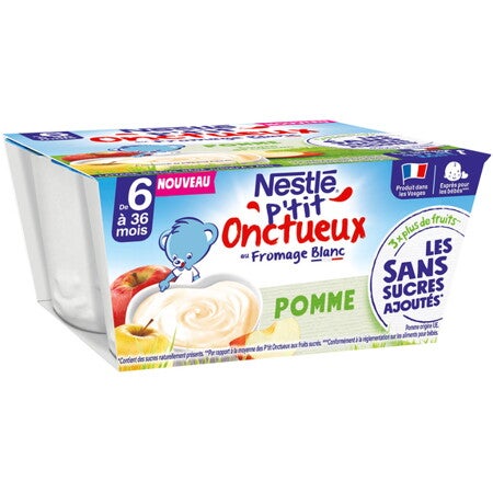 NESTLÉ P’tit Onctueux Sans Sucres Ajoutés Pomme