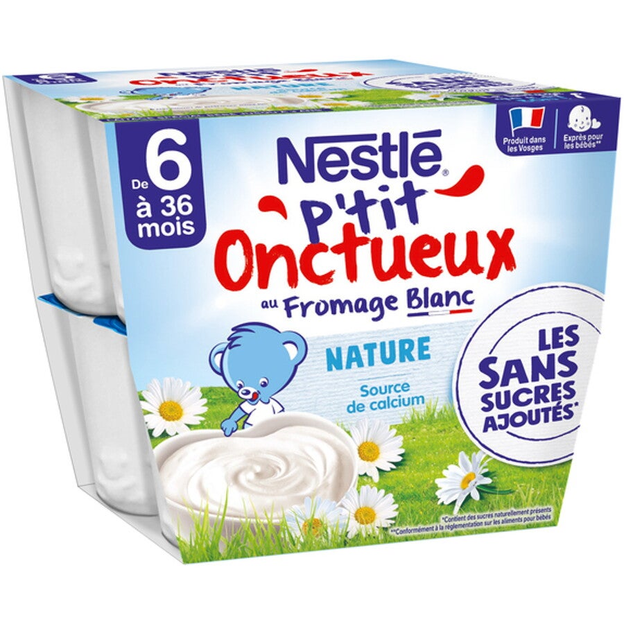 NESTLÉ P’tit Onctueux Sans Sucres Ajoutés Nature