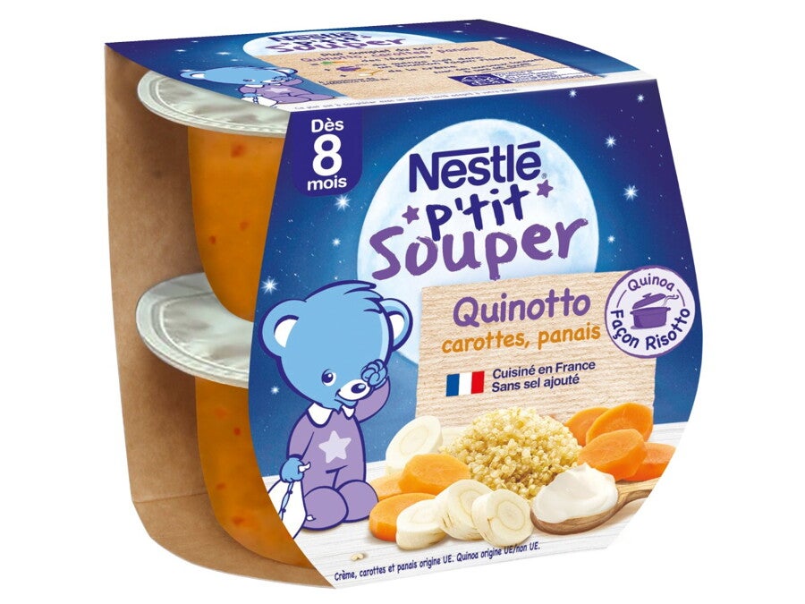 NESTLÉ P'tit Souper Quinotto carottes, panais (2x200g)