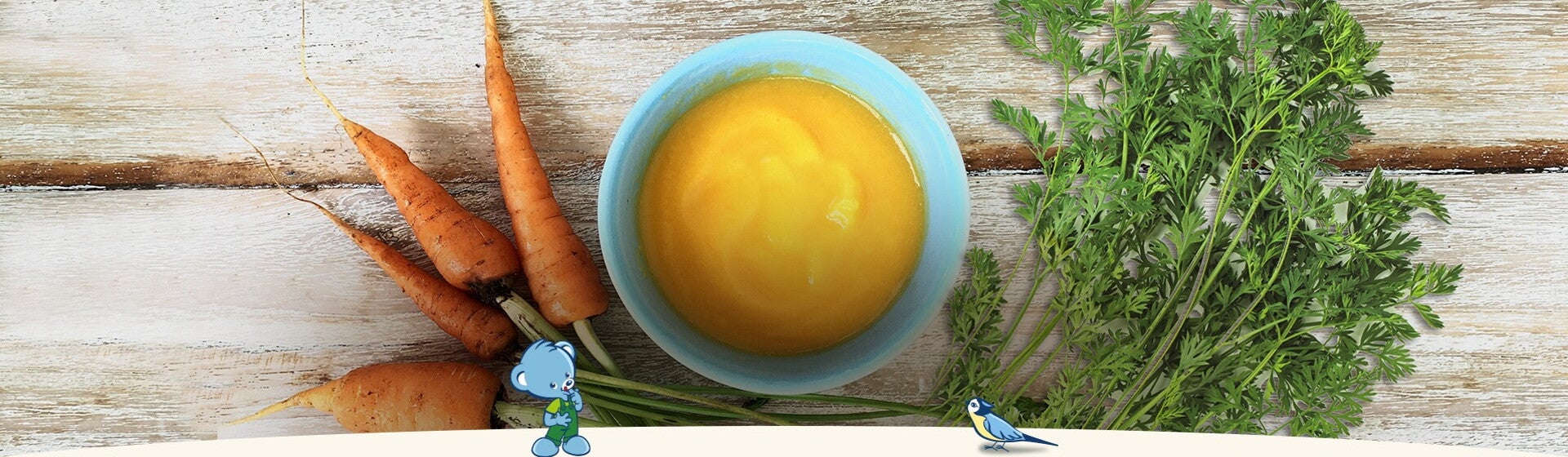 Une purée de légumes et ses ingrédients