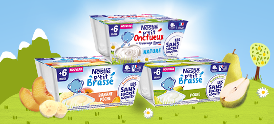 Gamme de yaourts bébé sans sucres ajoutés