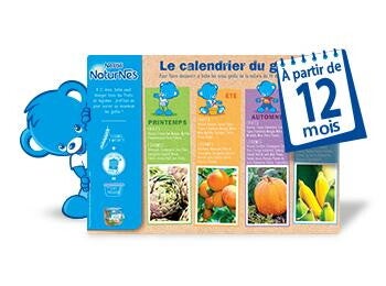 Légumes et fruits pour bébé de 12 mois