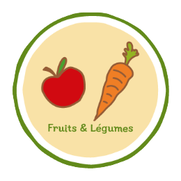 Apple and carrot icon Apple and carrot icon