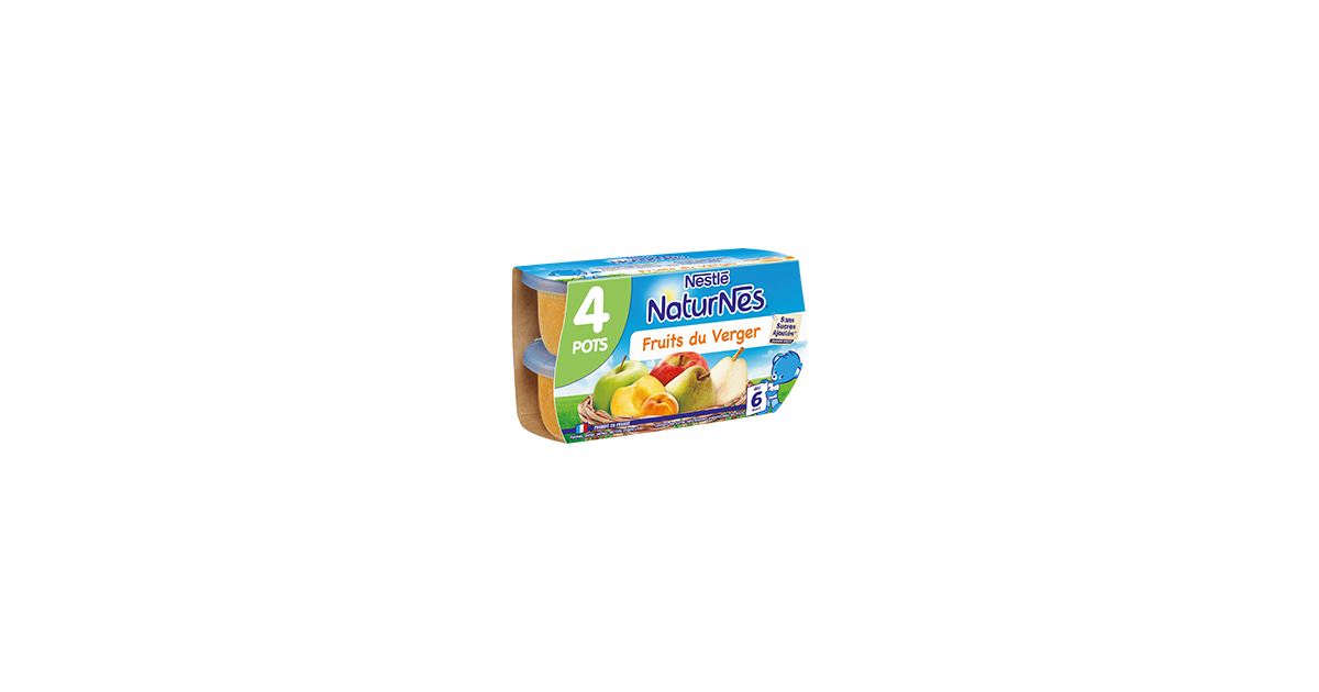 Petit Pot Bebe Fruits Du Verger Naturnes Nestle Bebe