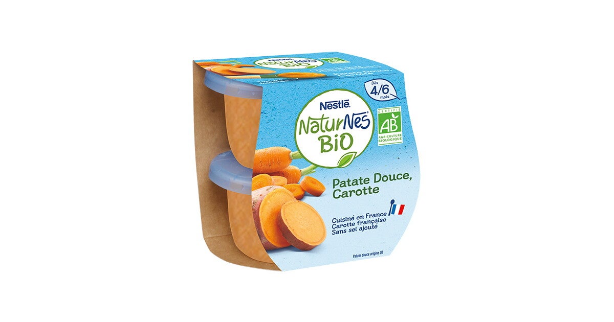 Petit Pot Bebe Bio Patate Douce Carotte Naturnes Bio