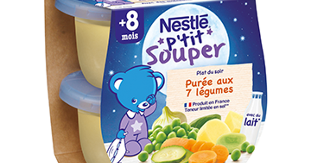 Nestle P Tit Souper Puree Du Soir Aux 7 Legumes Nestle Bebe