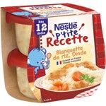 Blanquette de riz, dinde - recette pour bébé dès 12 mois