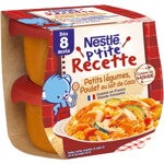 Petits légumes, poulet au lait de coco - recette pour bébé dès 8 mois