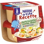 Risotto courgettes carottes jambon - recette pour bébé dès 8 mois
